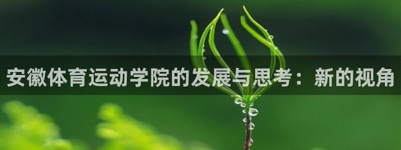 杏鑫2平台注册：安徽体育运动学院的发展与思考：新的视角