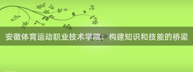 杏鑫体育2：安徽体育运动职业技术学院：构建知识和技能的桥梁
